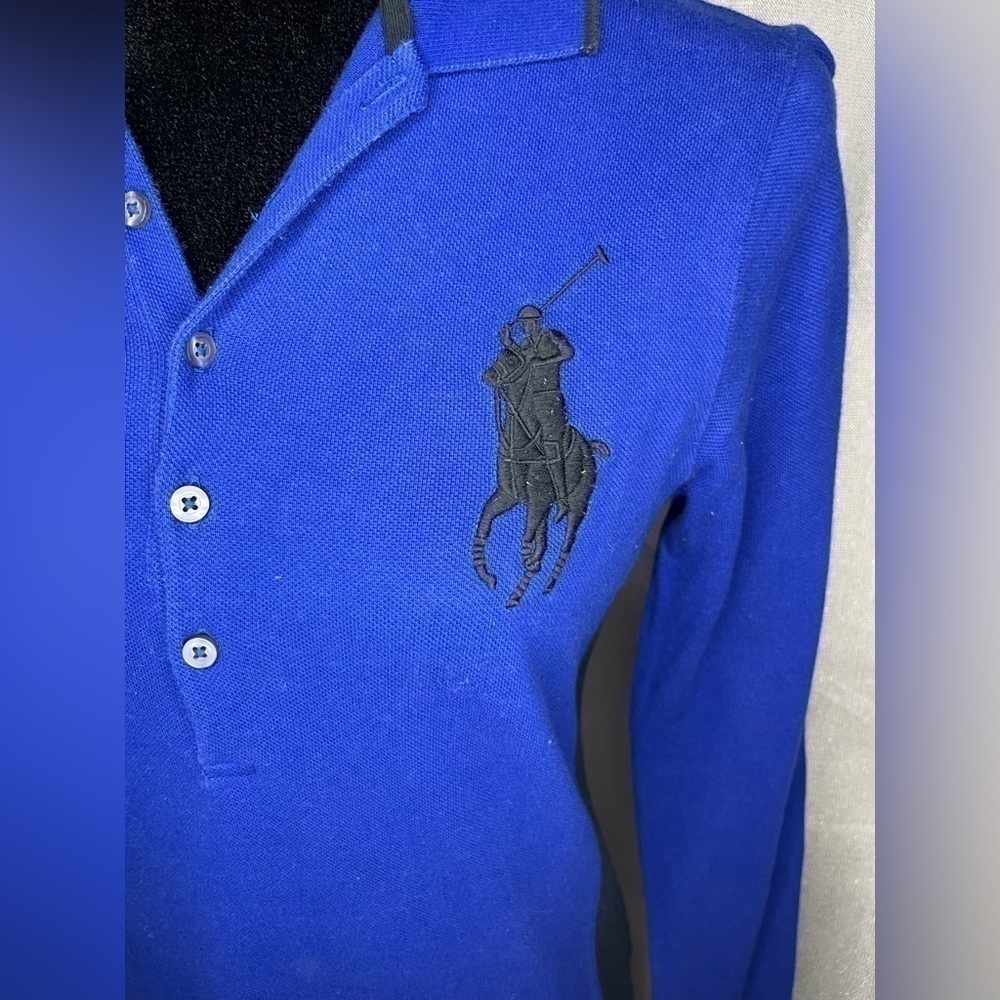 POLO by RALPH LAUREN Size M Blue Black Embroidery Cotton Sweatshirt‌‌‌‌‌‌‌‌‌‌‌‌ - Picture 3 of 10